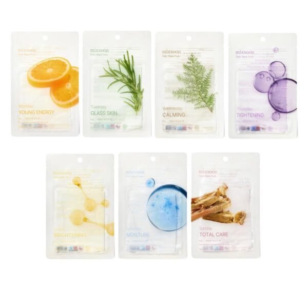 Mixsoon Daily Mask Weekly Care Set, 7 sheets