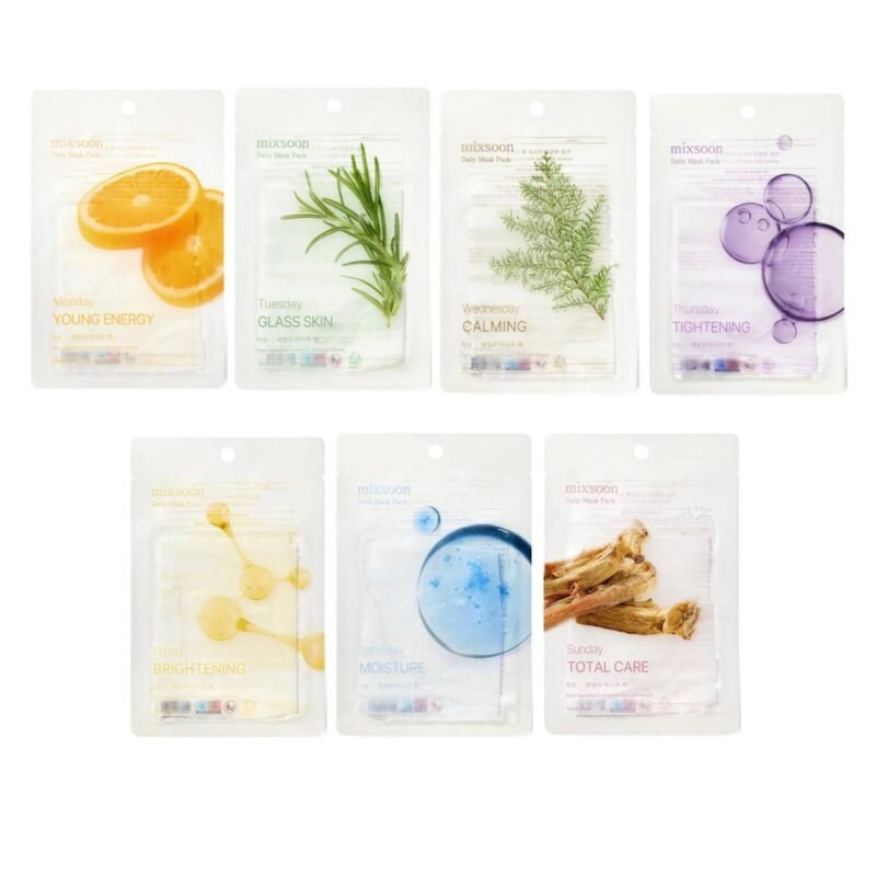 MIXSOON-Daily-Mask-Sheet-all Mixsoon Daily Mask Weekly Care Set, 7 sheets