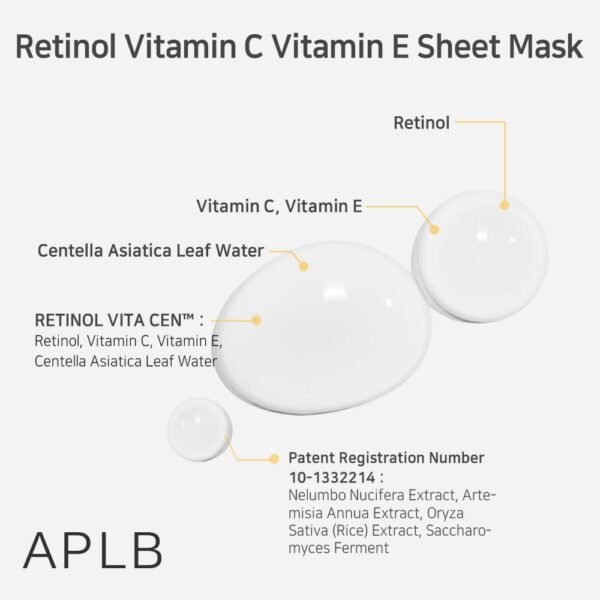 APLB Retinol Vitamin C Vitamin E Sheet Mask