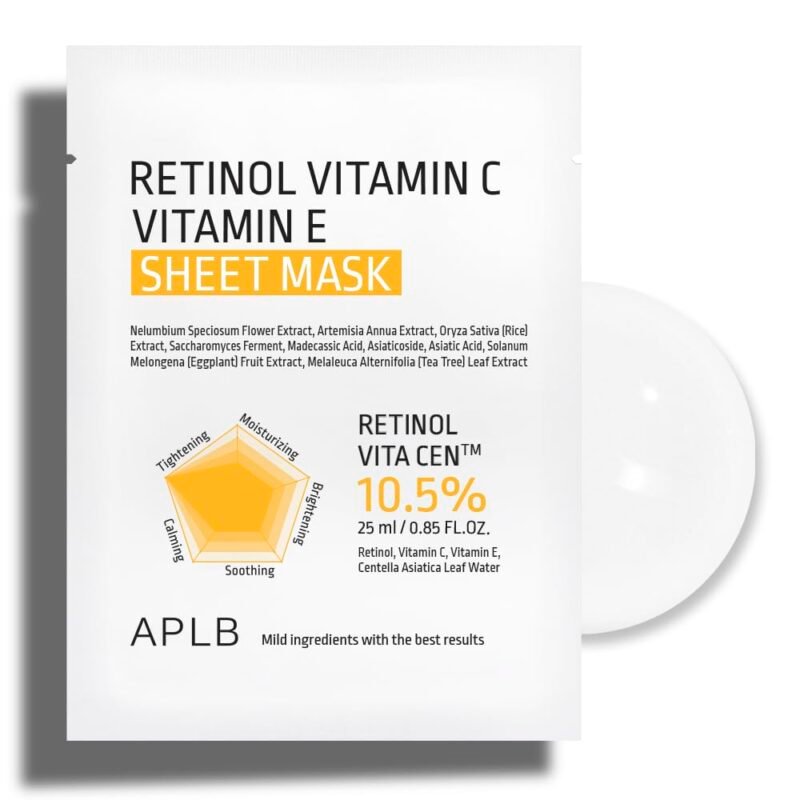 51xipGNV5dL._SL1000_ APLB Retinol Vitamin C Vitamin E Sheet Mask